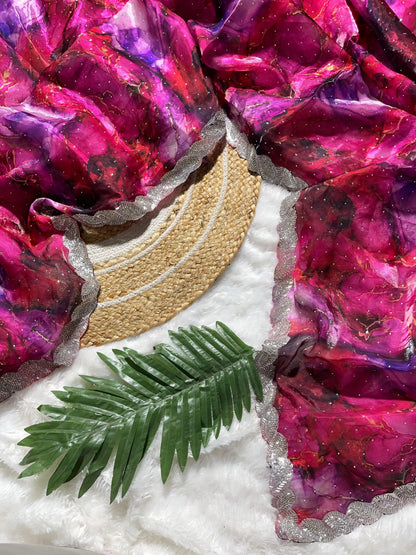 Jharkhand design Zimmy Choo Silk With Beautiful Prism Prints Saree