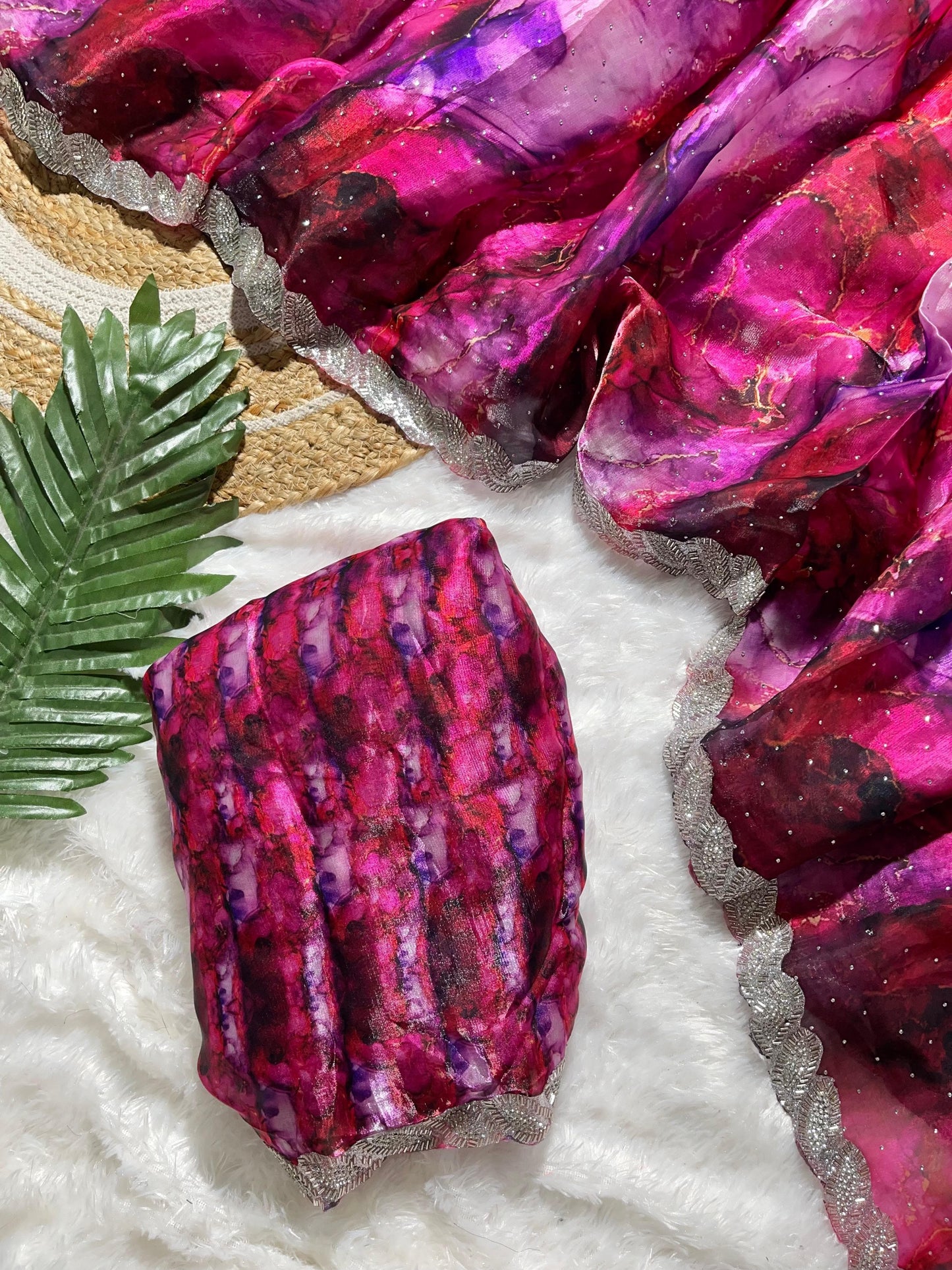 Jharkhand design Zimmy Choo Silk With Beautiful Prism Prints Saree