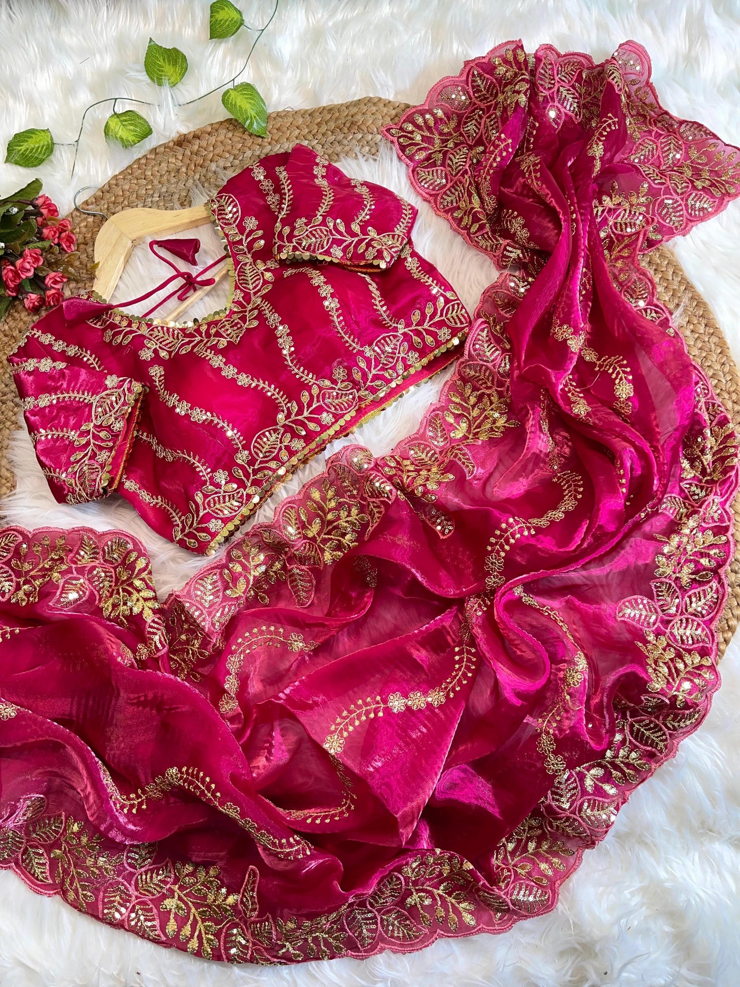 Pure Zimmy Choo Silk With  Embroidery Work Saree