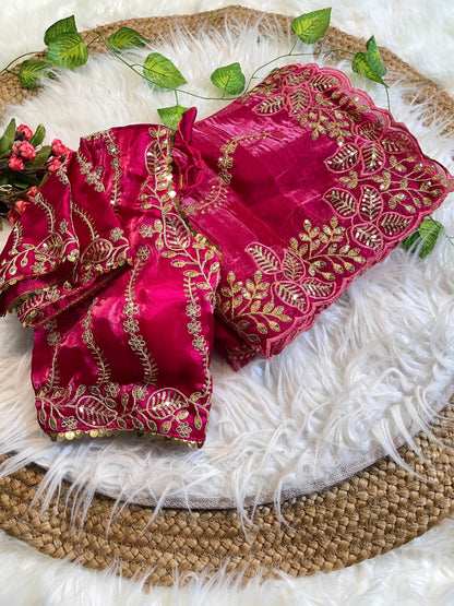 Pure Zimmy Choo Silk With  Embroidery Work Saree