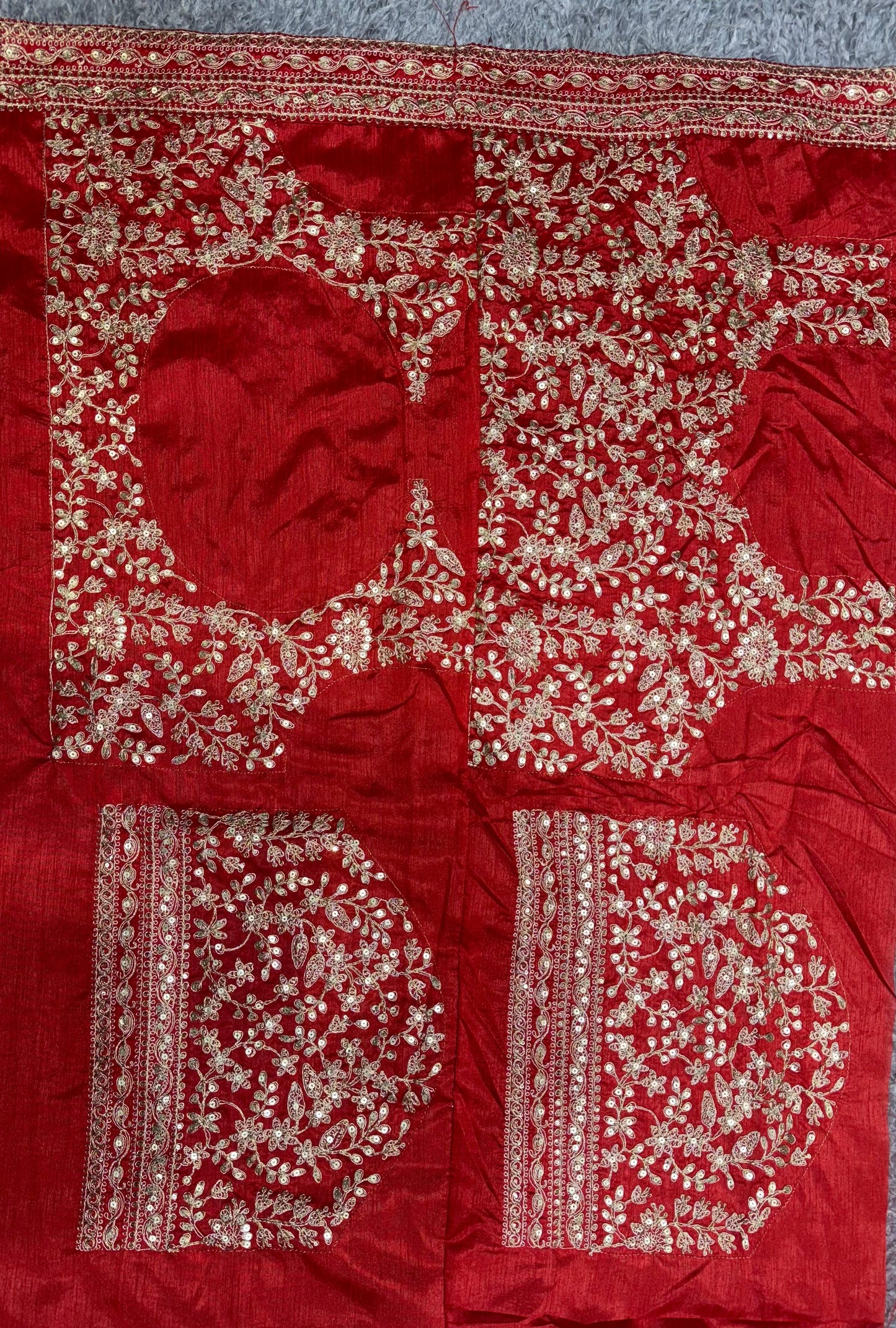 Heavy Soft Organza Dori Embroidery Work Saree