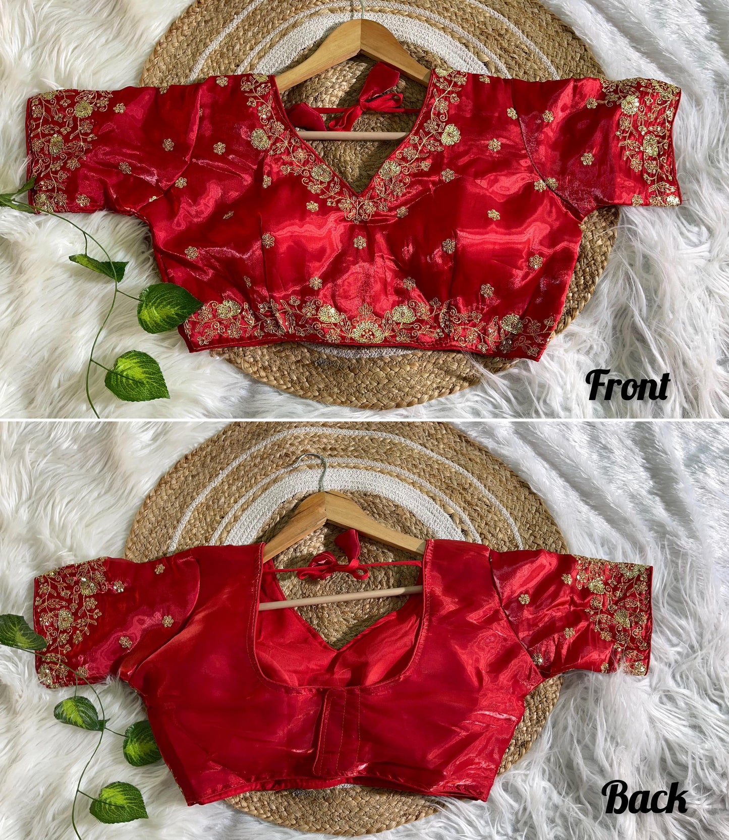 Red Pure Soft Zimmy Choo Silk 3mm Sequins Work Saree