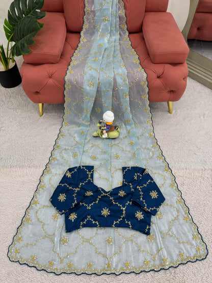 Sky Heavy Zimmy Chu Saree