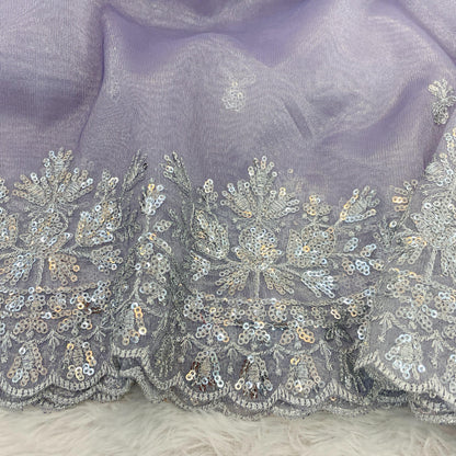 Lavender Soft Twil Net Saree