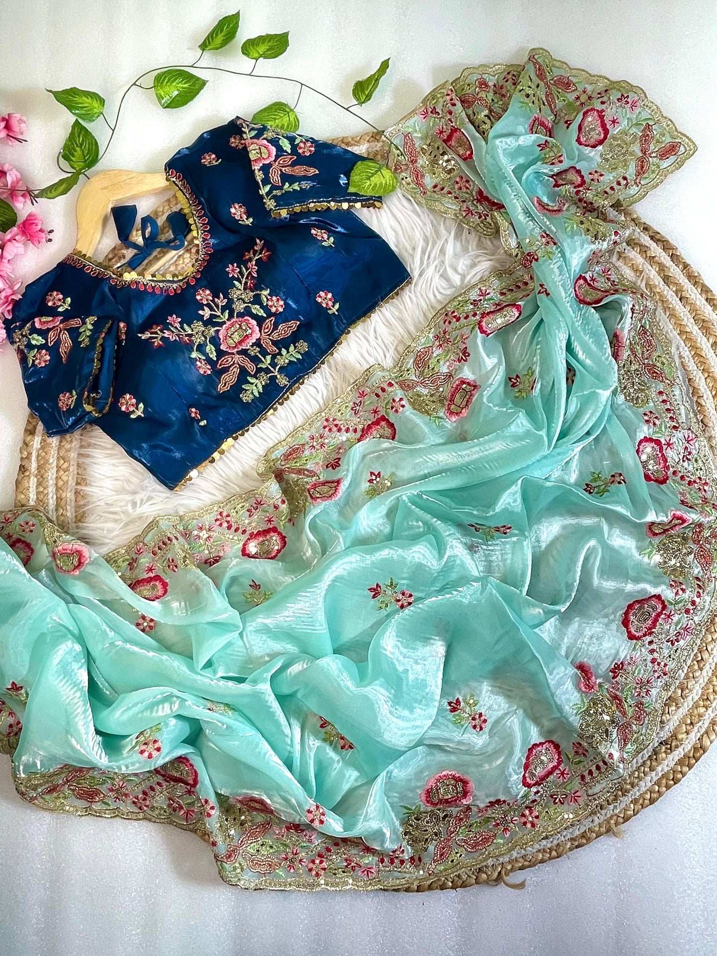 Pure Soft Zimmy Choo Silk With Cutwork Saree