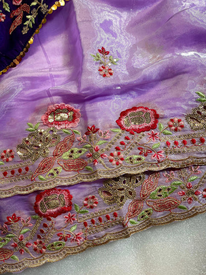 Pure Soft Zimmy Choo Silk With Cutwork Saree