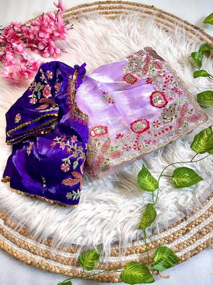 Pure Soft Zimmy Choo Silk With Cutwork Saree