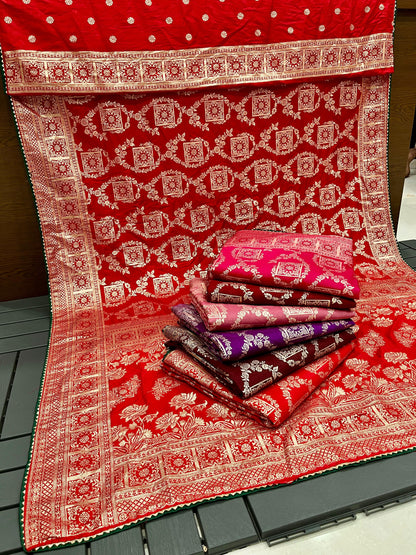 Pure Soft Kolkata Ajrakh Viscose Patola Silk  Saree