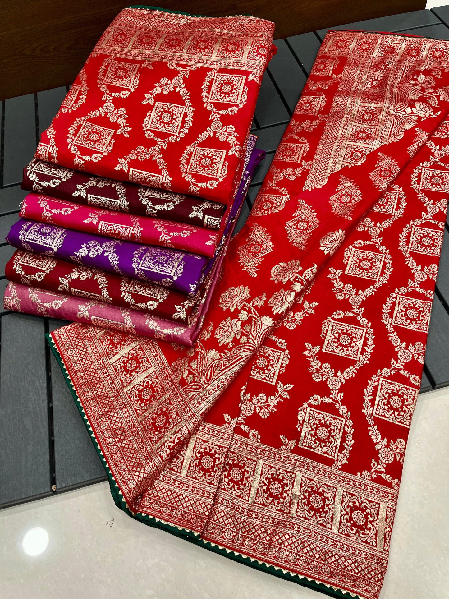 Pure Soft Kolkata Ajrakh Viscose Patola Silk  Saree