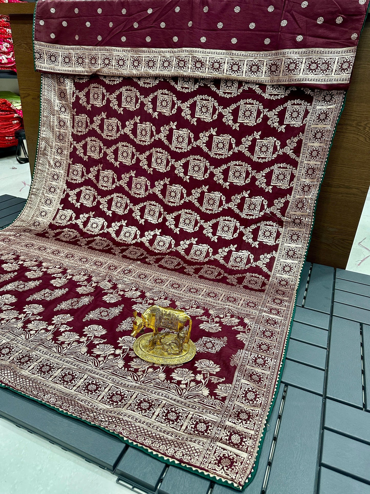 Pure Soft Kolkata Ajrakh Viscose Patola Silk  Saree