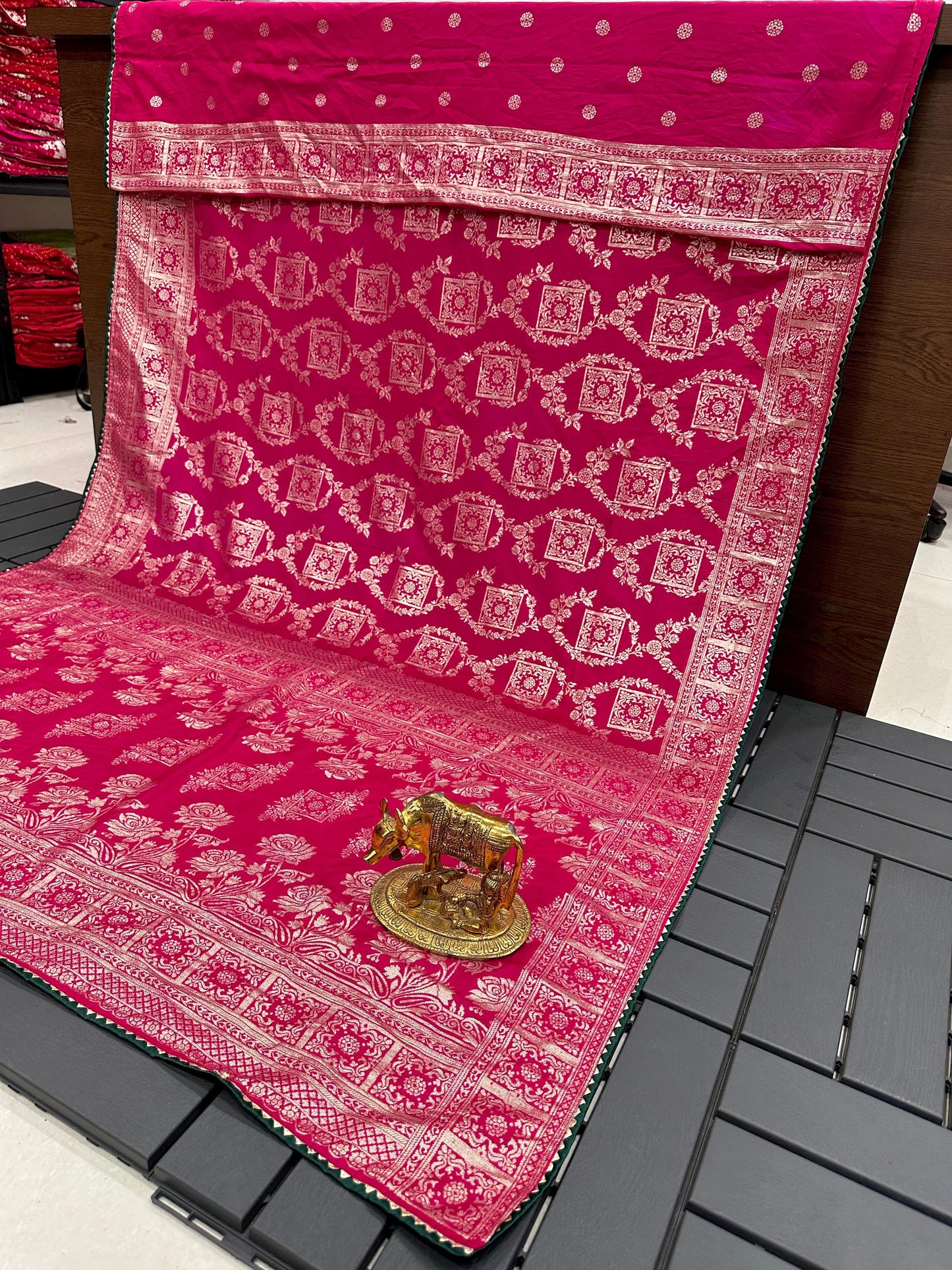 Pure Soft Kolkata Ajrakh Viscose Patola Silk  Saree