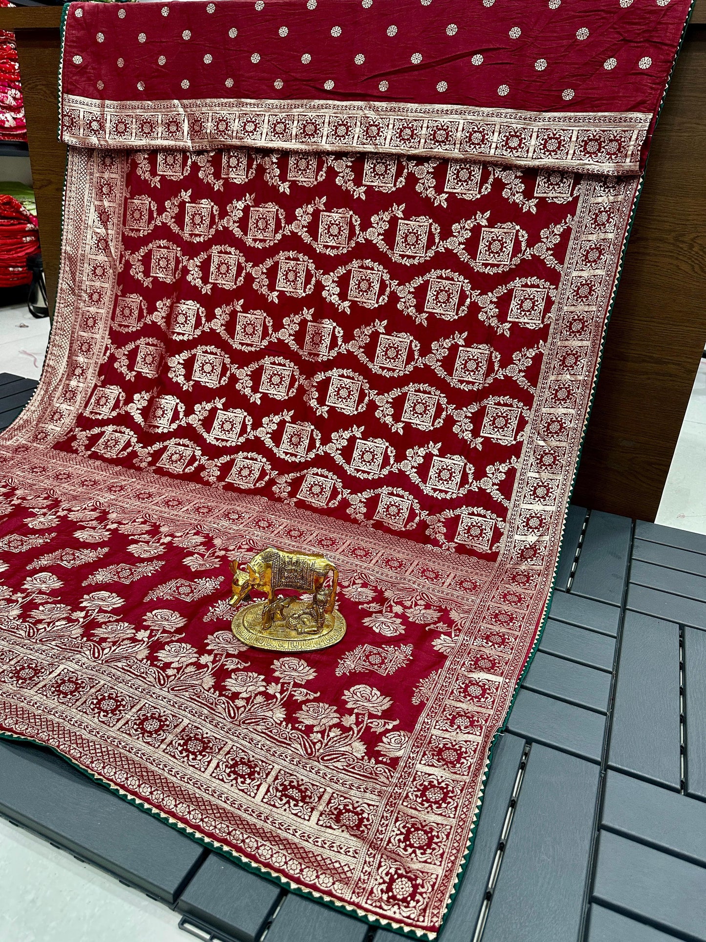 Pure Soft Kolkata Ajrakh Viscose Patola Silk  Saree