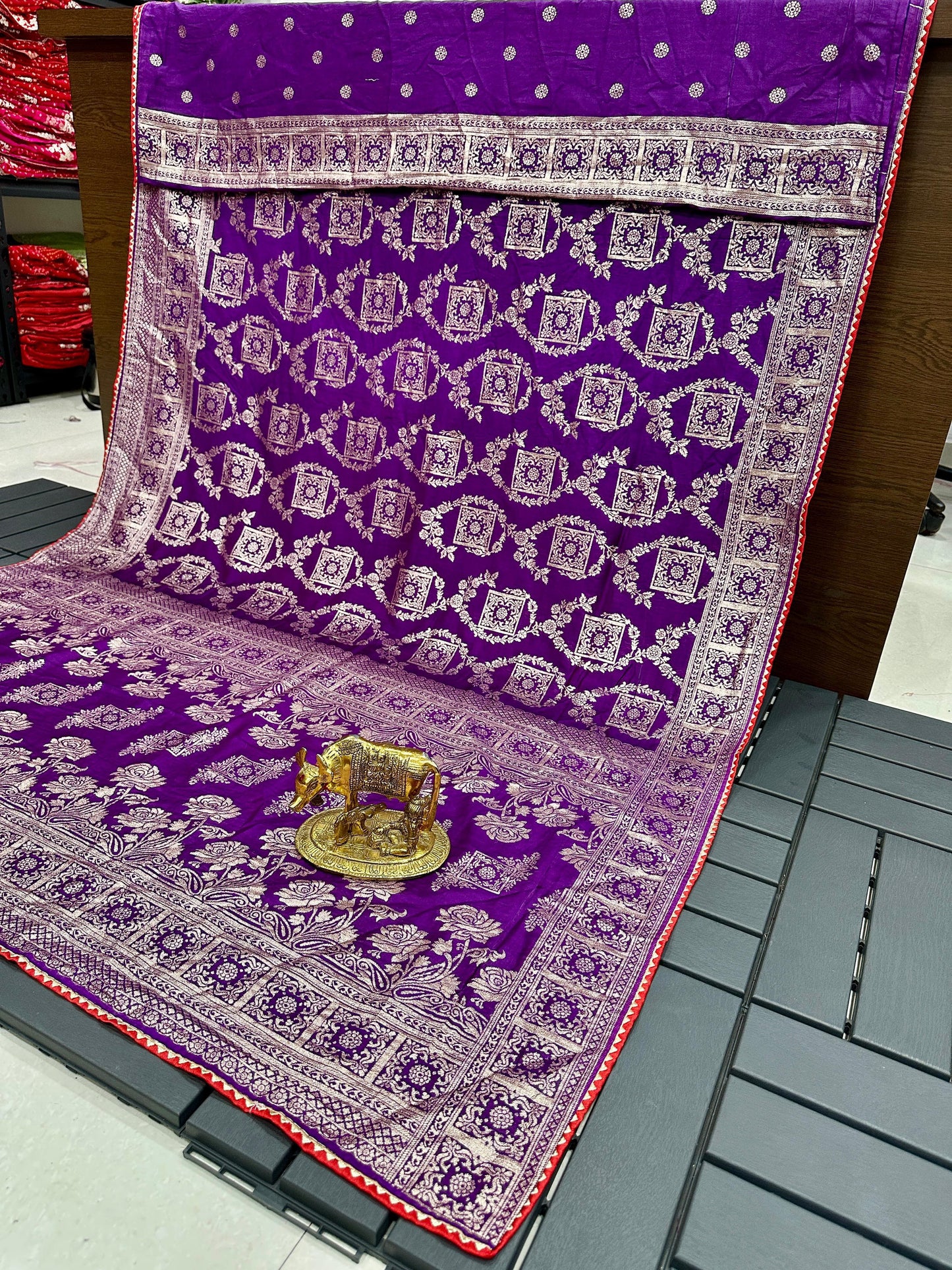 Pure Soft Kolkata Ajrakh Viscose Patola Silk  Saree