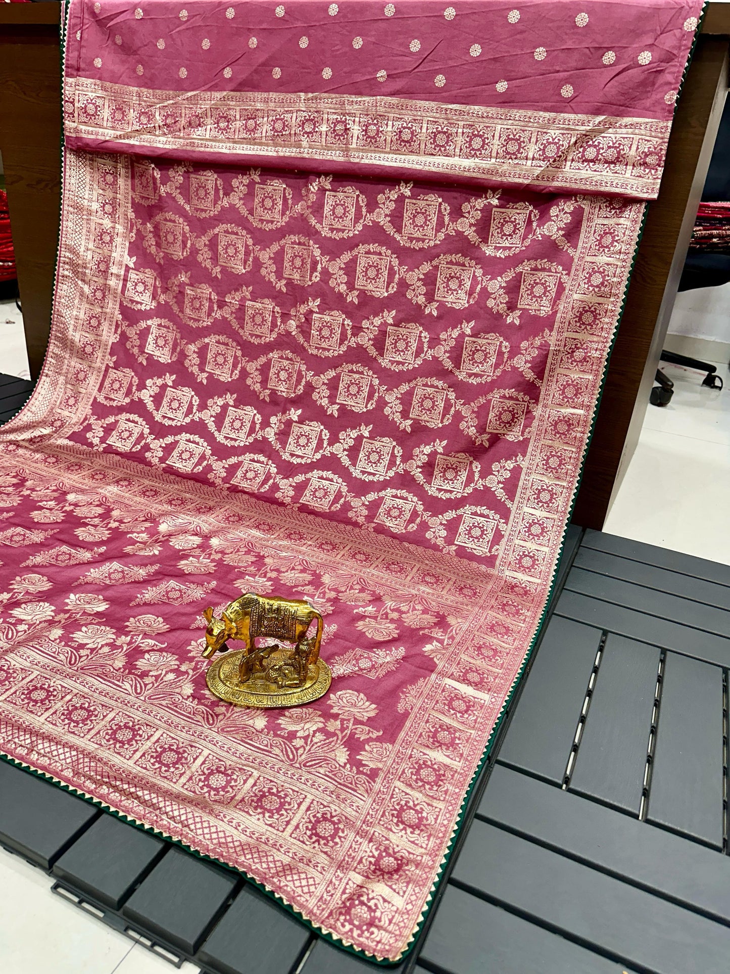 Pure Soft Kolkata Ajrakh Viscose Patola Silk  Saree