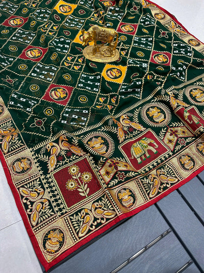 Pure Georgette with Heavy Thread Zari Work Saree