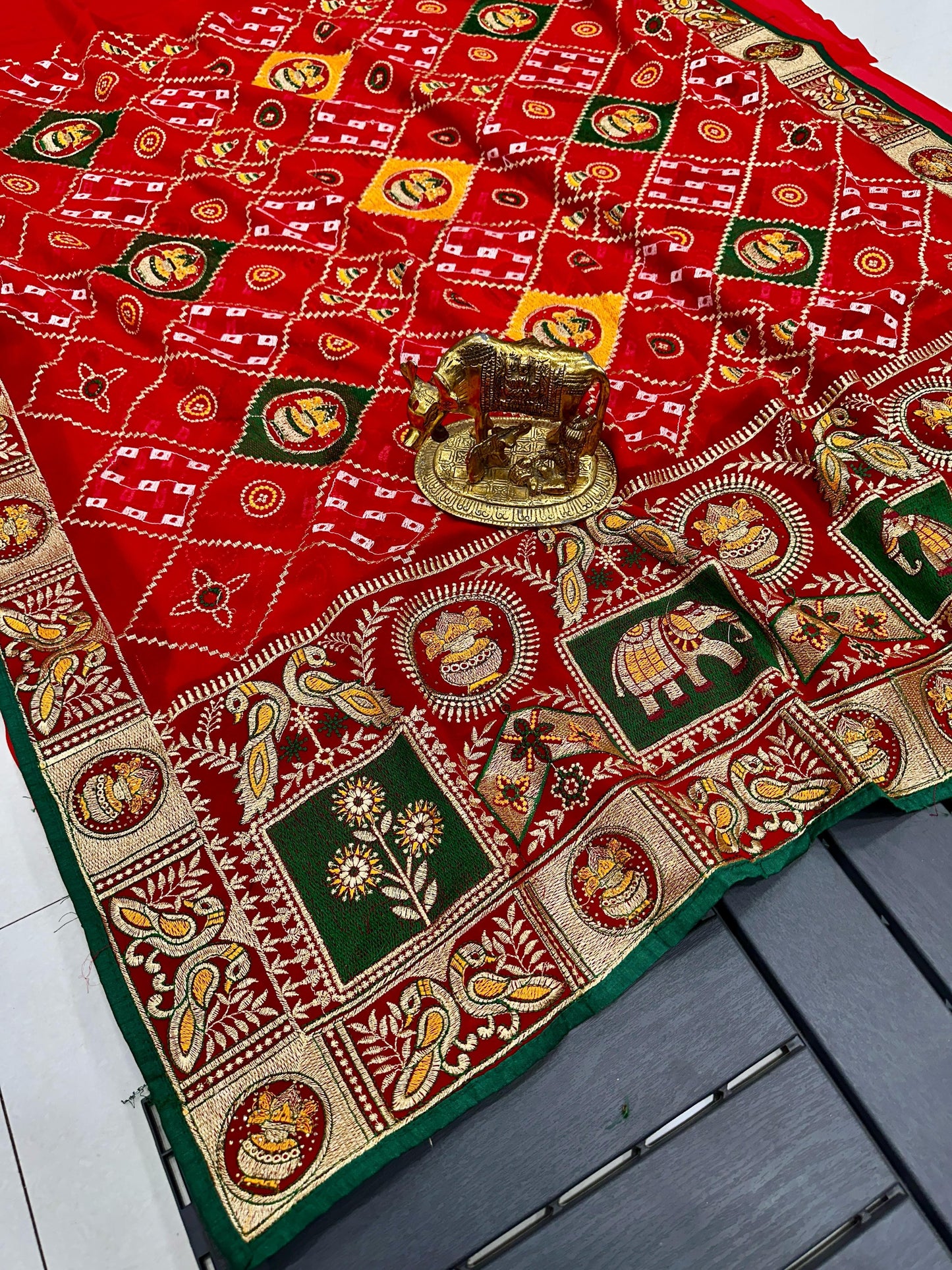 Pure Georgette with Heavy Thread Zari Work Saree