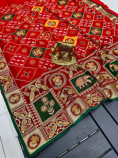 Pure Georgette with Heavy Thread Zari Work Saree