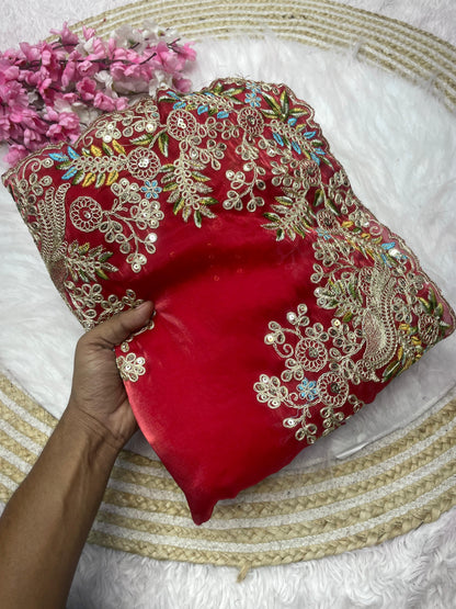 Soft Jimmy Cho Coding & Sequins Work Saree