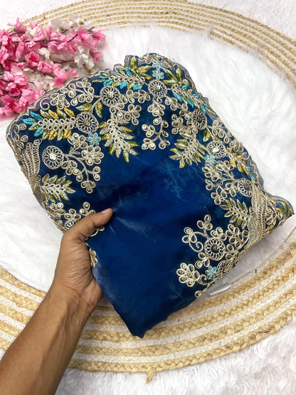 Soft Jimmy Cho Coding & Sequins Work Saree