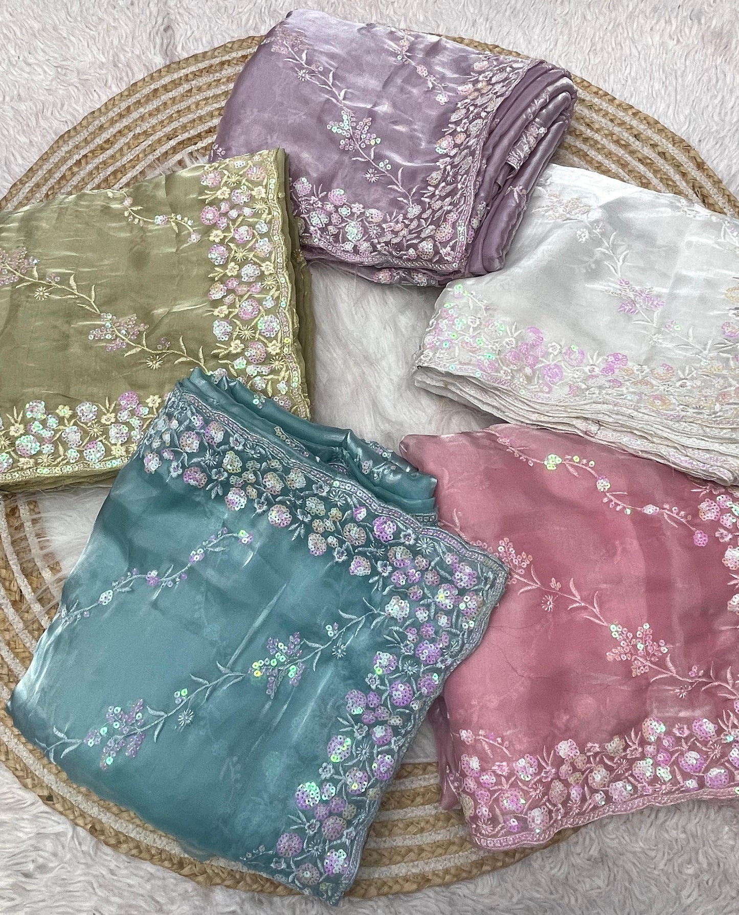 Zimmy Choo Satin With Aarco Border Saree