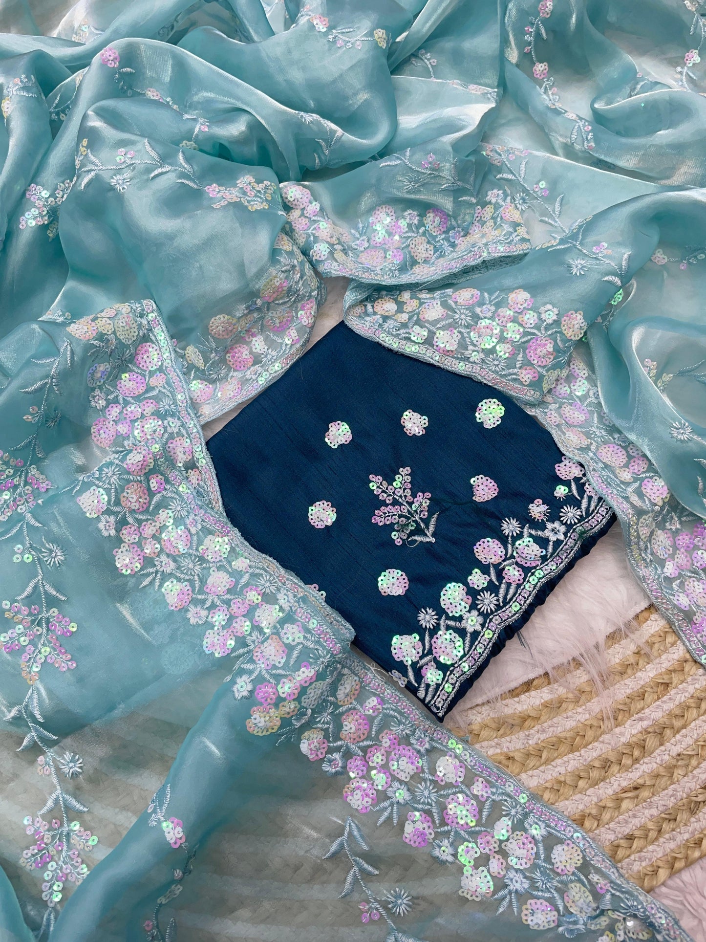 Zimmy Choo Satin With Aarco Border Saree