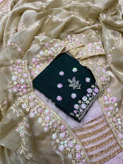 Zimmy Choo Satin With Aarco Border Saree