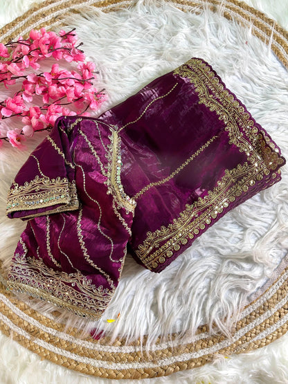 Soft Zimmy Choo Silk With Heavy Border Saree