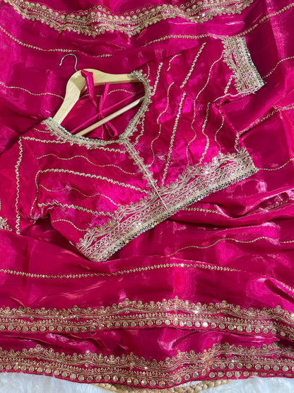 Soft Zimmy Choo Silk With Heavy Border Saree