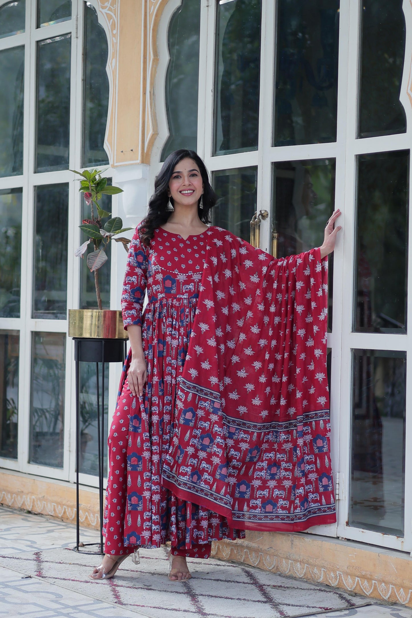 Pure Cotton 3pc Kurta Set