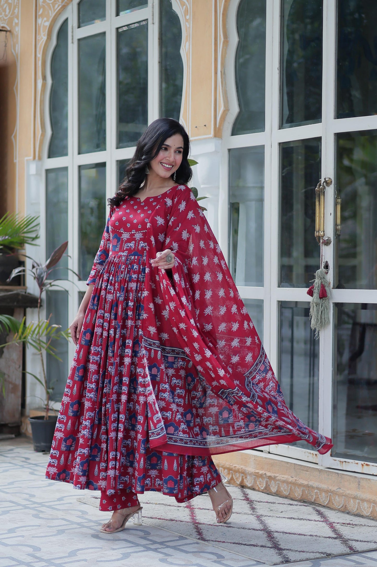 Pure Cotton 3pc Kurta Set