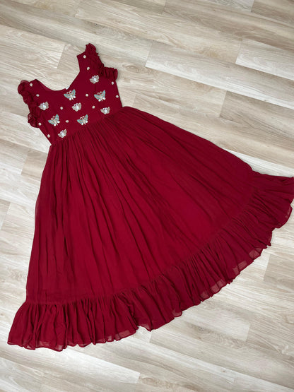 Faux Blooming  Multithreaded Gown