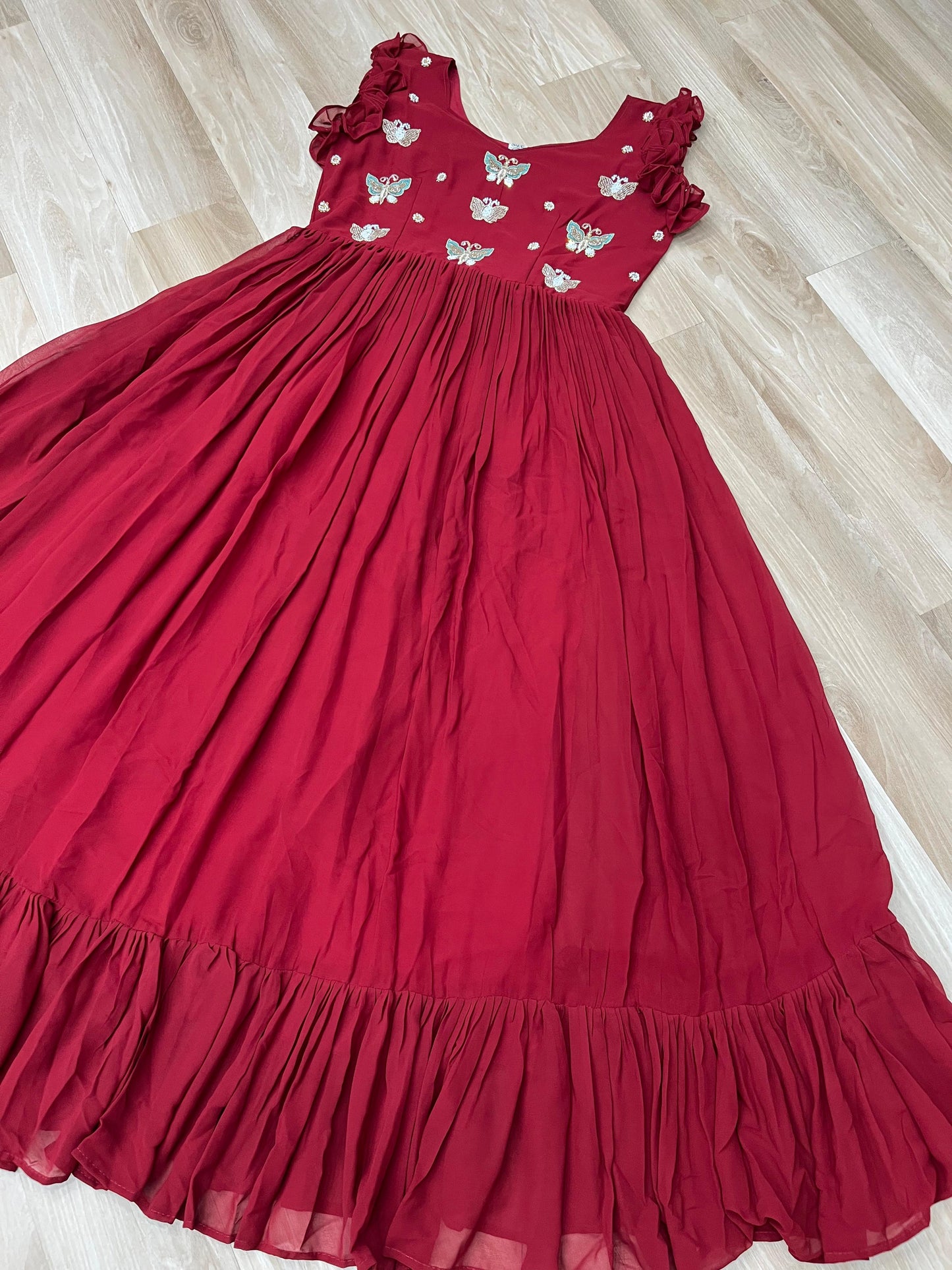 Faux Blooming  Multithreaded Gown