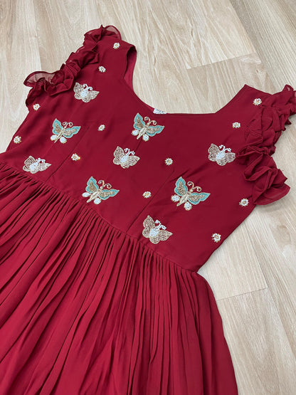 Faux Blooming  Multithreaded Gown