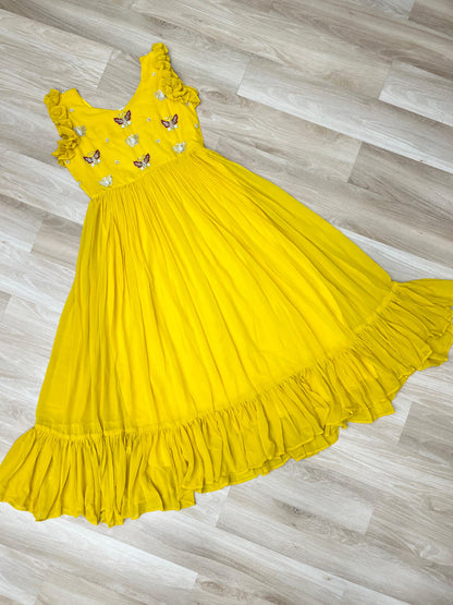 Faux Blooming  Multithreaded Gown