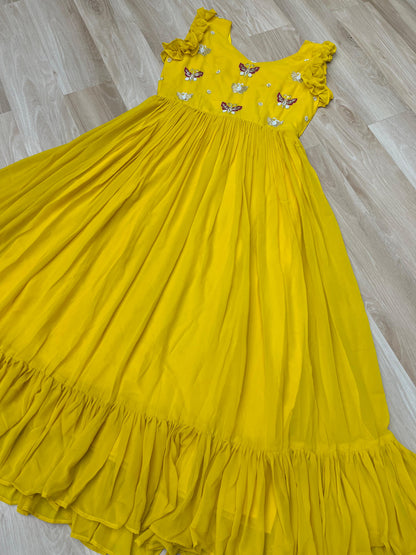 Faux Blooming  Multithreaded Gown