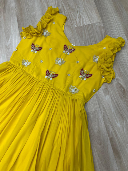 Faux Blooming  Multithreaded Gown