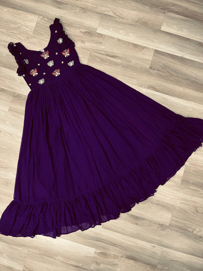 Faux Blooming  Multithreaded Gown