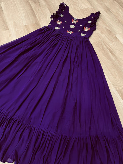 Faux Blooming  Multithreaded Gown