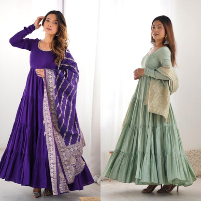 Black Heavy Romansilk Chanderi With Yoke Lace 3pc Kurta Set