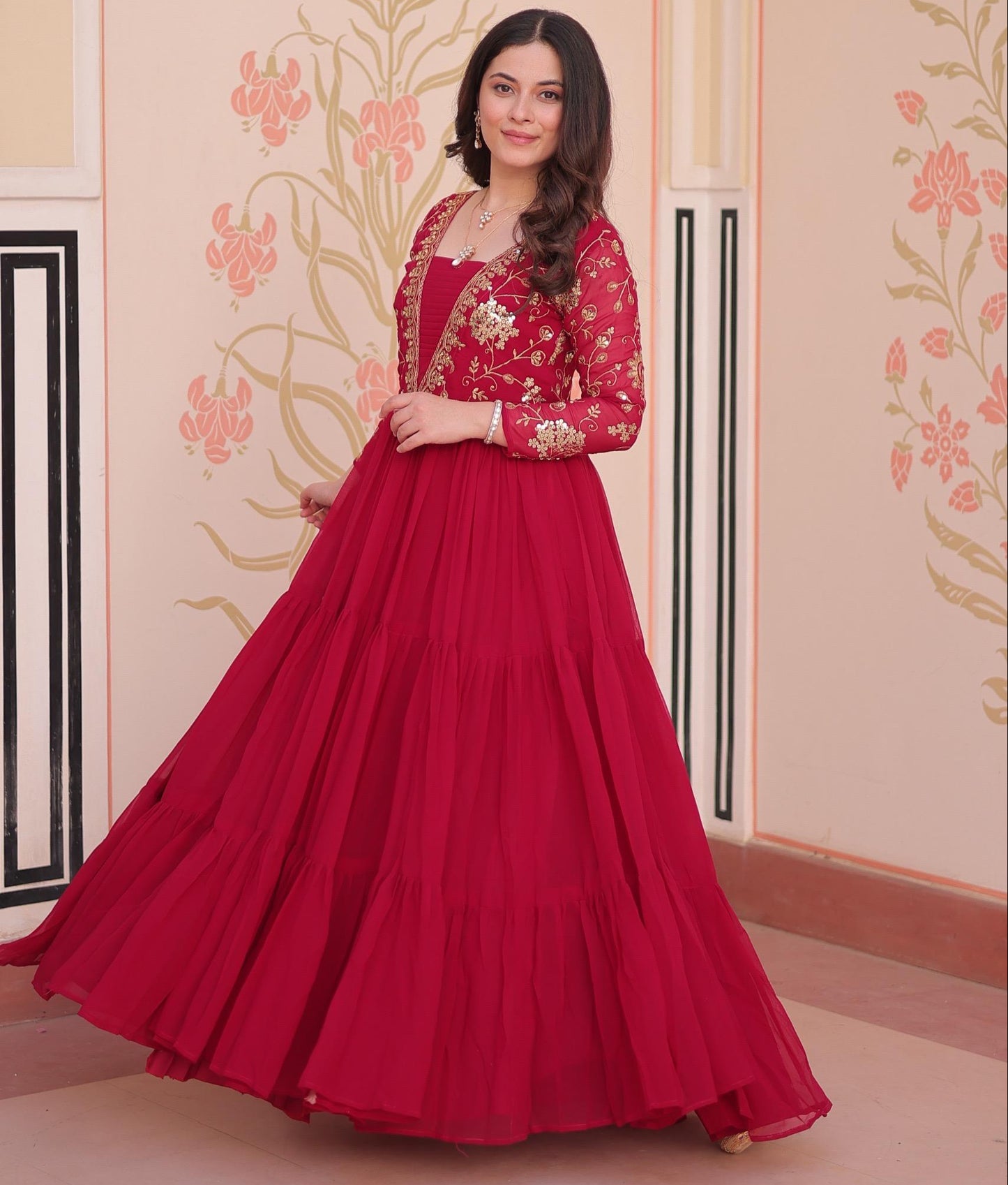 Rani Faux Blooming  Zari Work Gown