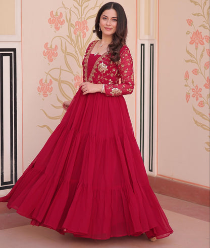 Rani Faux Blooming  Zari Work Gown