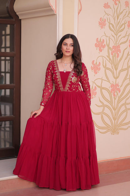 Rani Faux Blooming  Zari Work Gown
