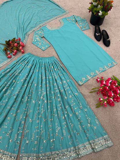 EID SPECIAL GEORGETTE PLAZO DRESS