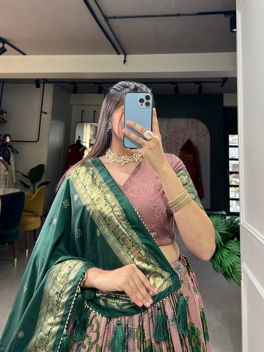 KALAMKARI PRINTED LEHENGA