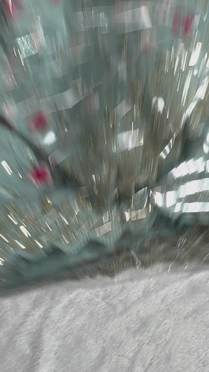 Sky Blue Tibby Silk Saree