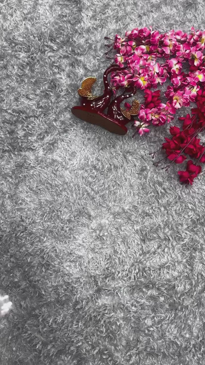 Wine Color Beautiful Blooming Rangoli Silk Saree