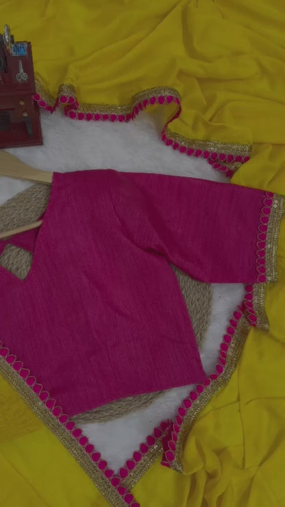 YELLOW MUL COTTON SAREE